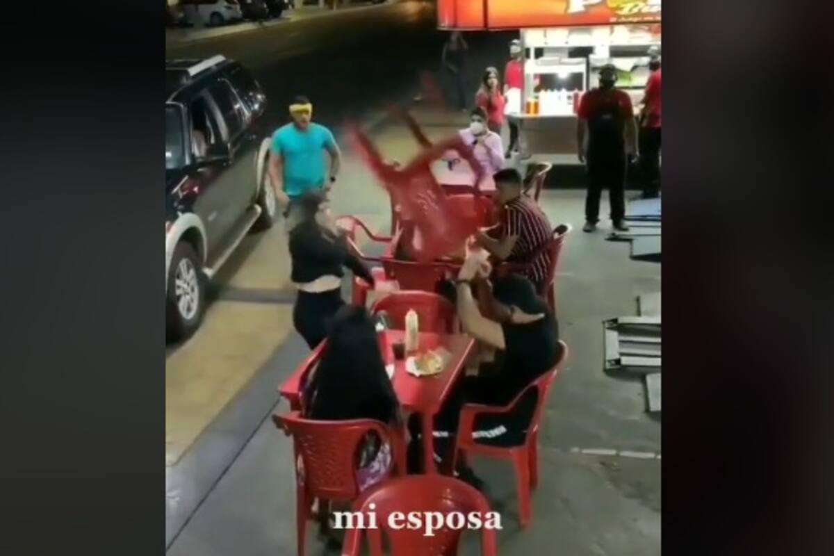 Viral: Descubre a esposo infiel en puesto de comida y lo confronta