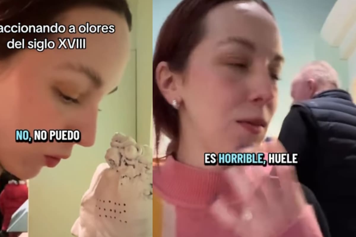 Mujer visita muestra sobre los aromas de María Antonieta y se vuelve viral
