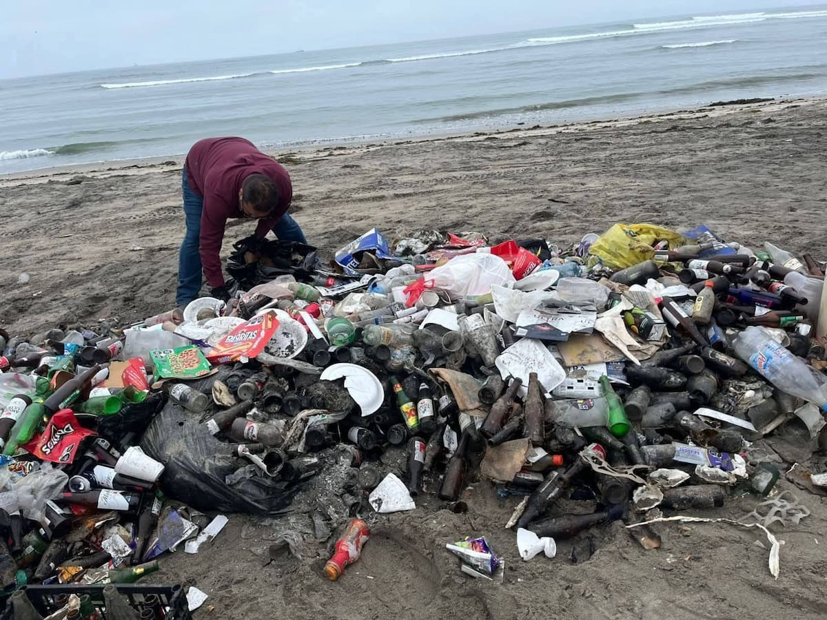 Ayuntamiento, tras días de acumulación derivada de la alta afluencia de visitantes. Foto: Cortesía