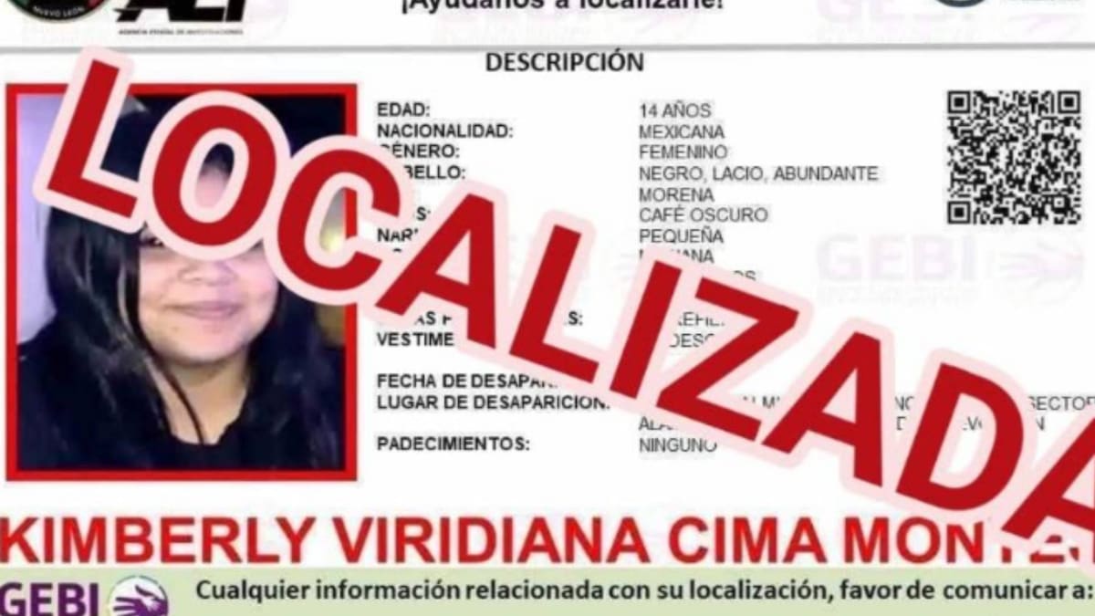 La adolescente regresó la noche del lunes 17 de noviembre y se encontraba en buen estado, señalaron las autoridades. Foto: Capture.