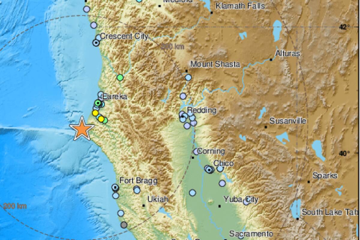 Se registra sismo de magnitud 6.2 en costas de California