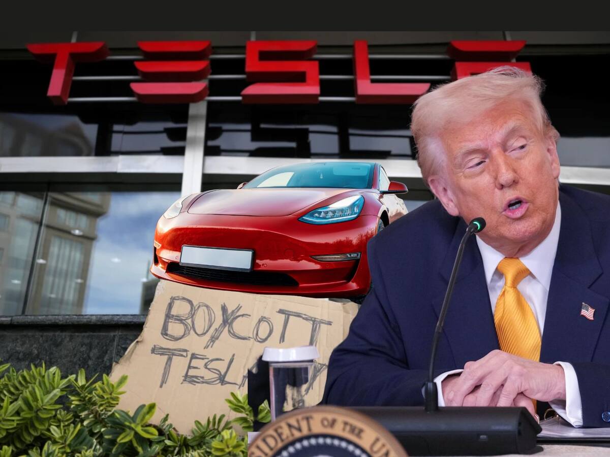 Elon Musk recibe respaldo de Trump tras desplome de Tesla y ciberataque: comprará un nuevo auto Tesla. | Crédito: AP/EFE/Canva