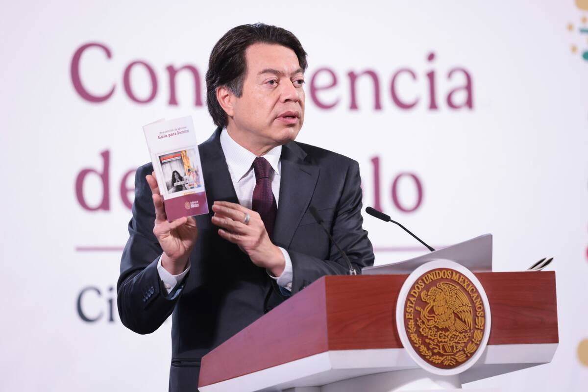Mario Delgado presentó su nueva campaña escolar contra las drogas en México. | Crédito: Presidencia