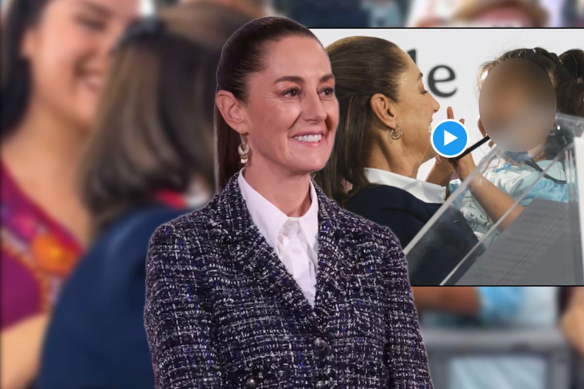 Niña “se roba” el discurso de Sheinbaum y así reaccionó la presidenta
