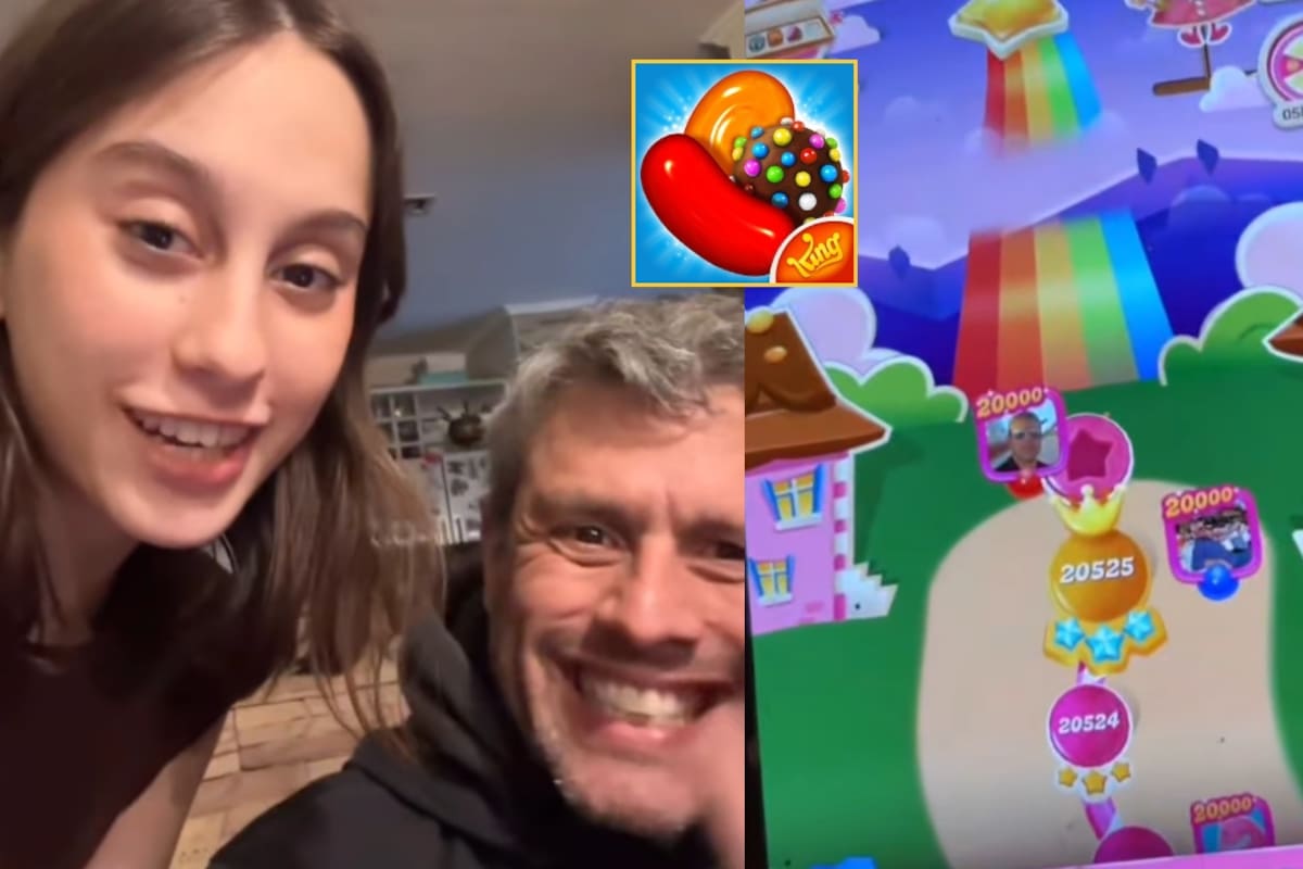 “Mostró el celular y cómo se ve el juego”: joven revela que su padre terminó Candy Crush y ahora debe esperar nuevos niveles