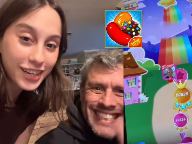 “Mostró el celular y cómo se ve el juego”: joven revela que su padre terminó Candy Crush y ahora debe esperar nuevos niveles