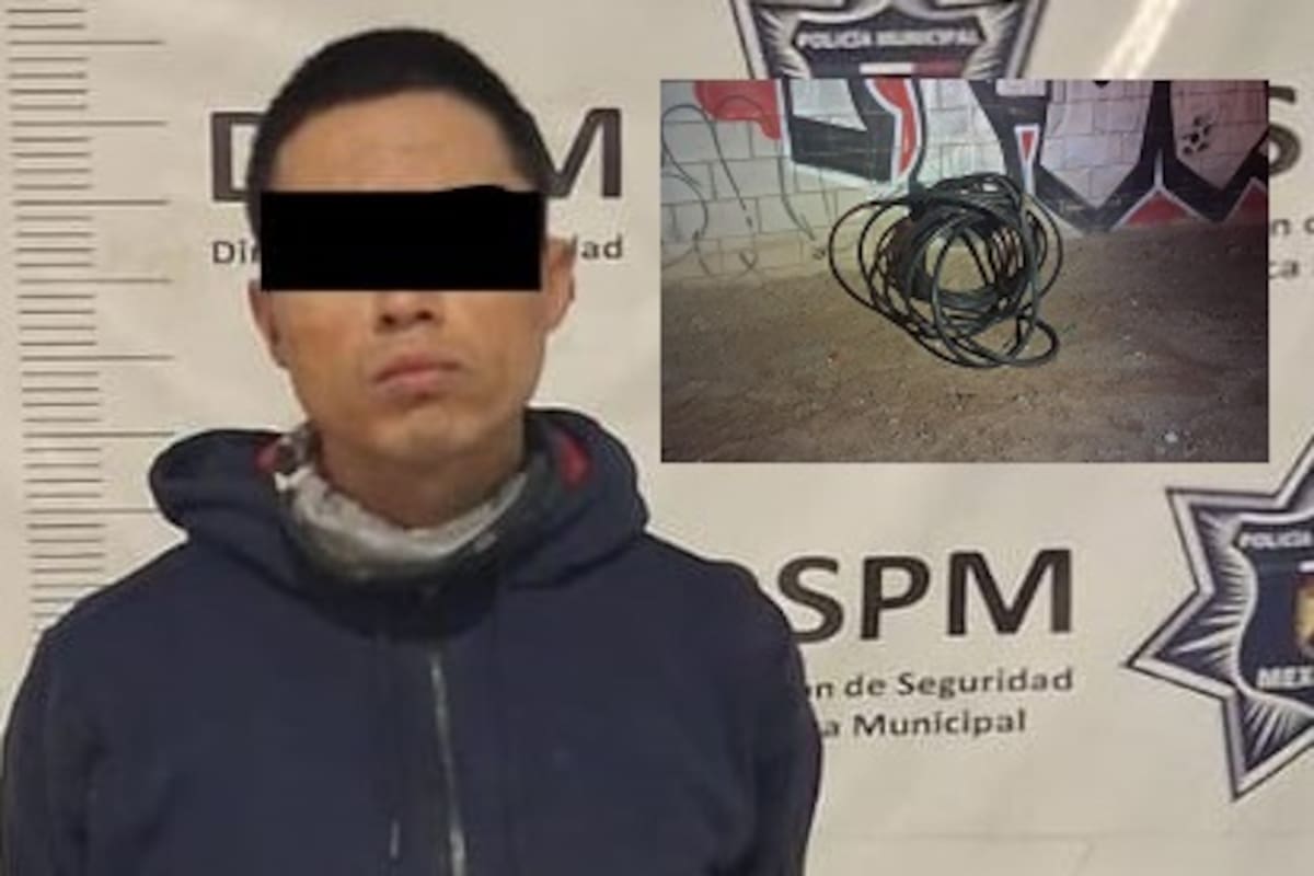Lo “cachan” robando cableado de telefonía y es detenido