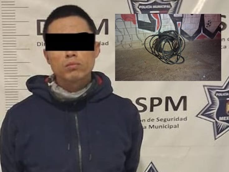 Lo “cachan” robando cableado de telefonía y es detenido