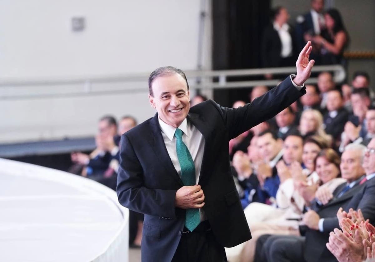 El gobernador Alfonso Durazo ofreció ayer un mensaje sobre su cuarto
año de trabajo. | Crédito: X @AlfonsoDurazo