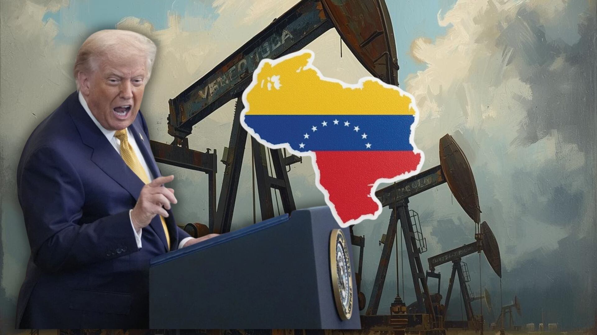 Trump dice que el bloqueo naval a Venezuela busca recuperar el petróleo. (AP/Reuters/Canva)