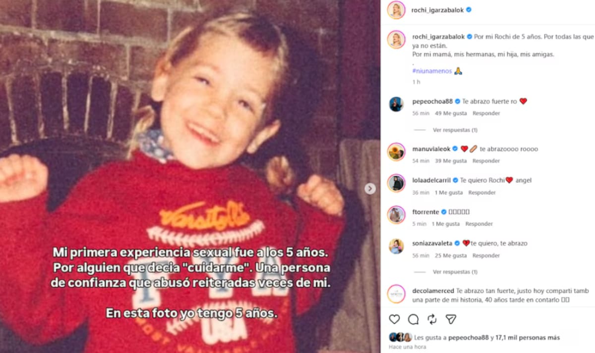 Rocío Igarzábal revela que fue abusada a los 5 años por una persona de confianza