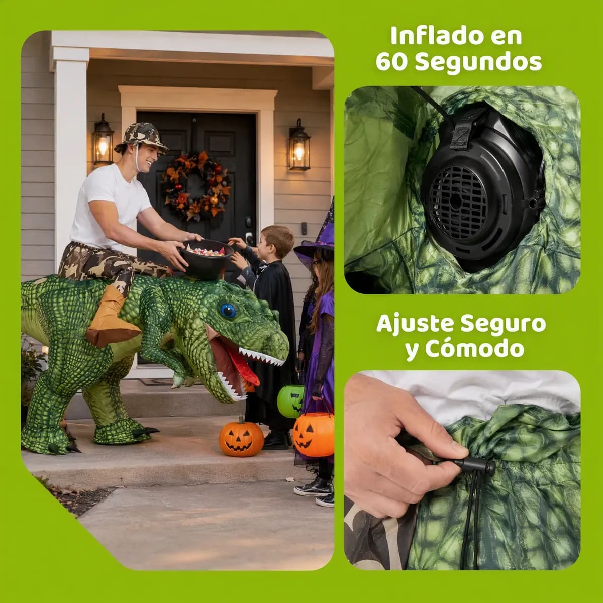 Disfraz inflable de dinosaurio estilo T-Rex | Mercado Libre