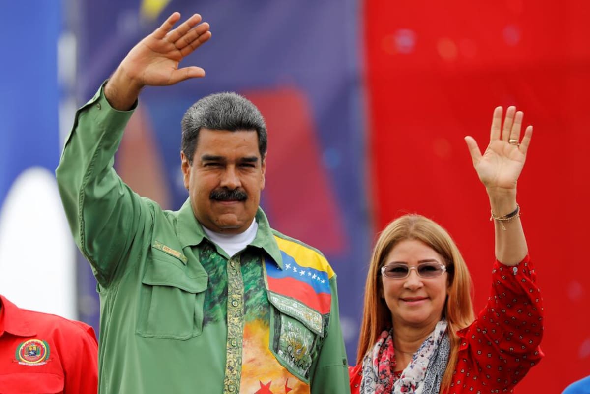 Foto: Reuters.
Nicolás Maduro junto a Cilia Flores, su esposa.