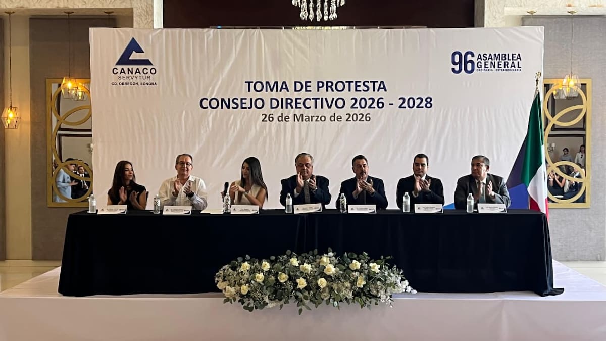 César Gerardo Aguiar Arnold asume la presidencia de la Cámara Nacional de Comercio, Servicios y Turismo de Ciudad Obregón. | Foto: Mayra Echeverría