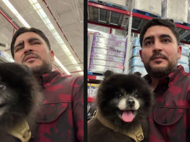 “Viejo ridículo y cochino”: Critican a joven por hacer compras en Costco junto a su perro y su respuesta se vuelve viral