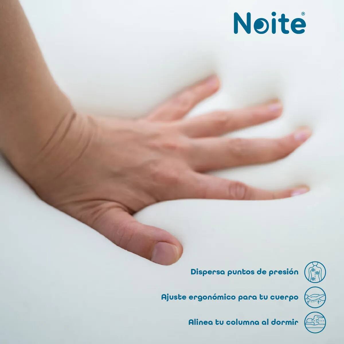 Colchón Matrimonial Noite Plus Con Memory Adapt Gris | Captura Mercado Libre