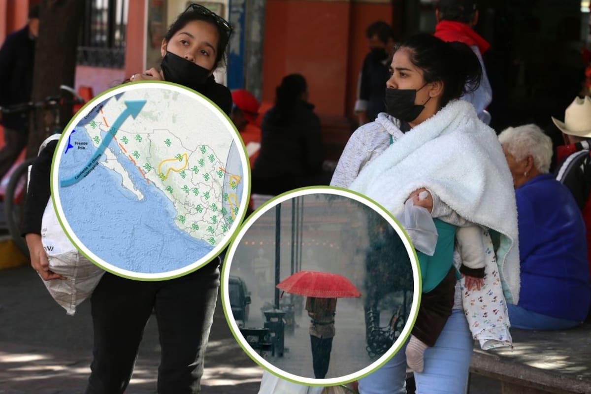México se enfrentará a un nuevo frente frío y a una masa de aire polar que dejará un descenso de las temperaturas diurnas, lluvias y fuertes vientos