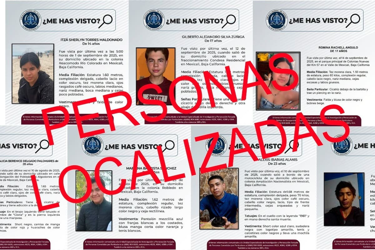 Localizan a siete personas que habían sido reportadas como desaparecidas