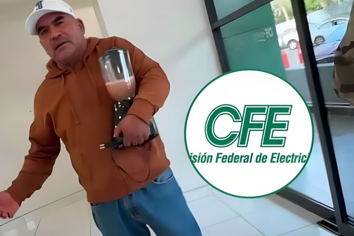 Harto de pasar tres semanas sin electricidad pese a tener su recibo pagado, ciudadano acude a oficinas de la CFE en La Paz con una licuadora para exigir la reconexión del servicio y advierte que regresará con su lavadora si no resuelven la falla que le impide realizar actividades básicas en su hogar