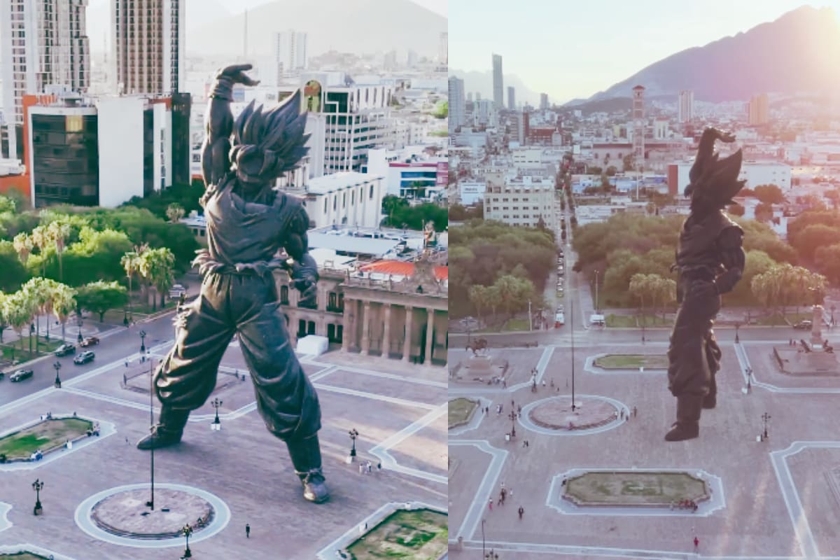 VIDEO: Estatua de Gokú, ¿inaugurada en Monterrey? Esto es lo que se sabe
