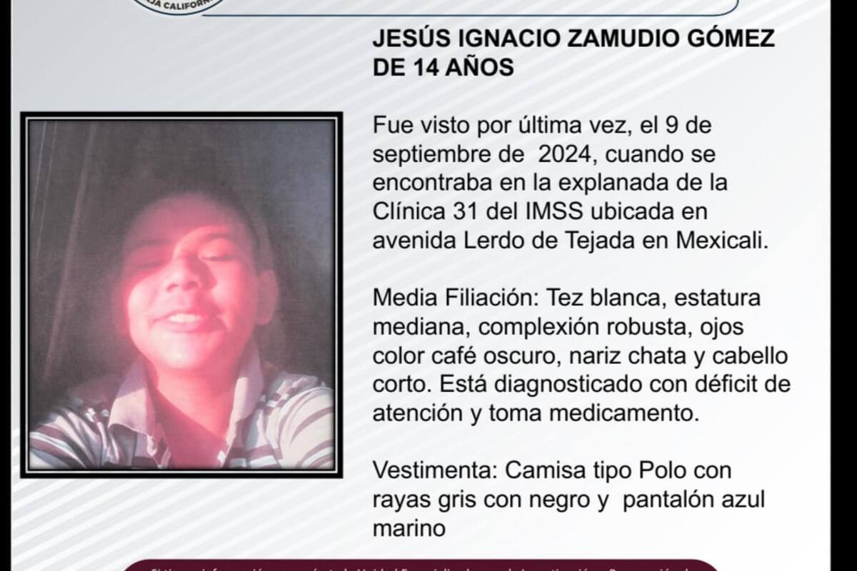 Solicitan ayuda para localizar a Jesús Ignacio Zamudio Gómez
