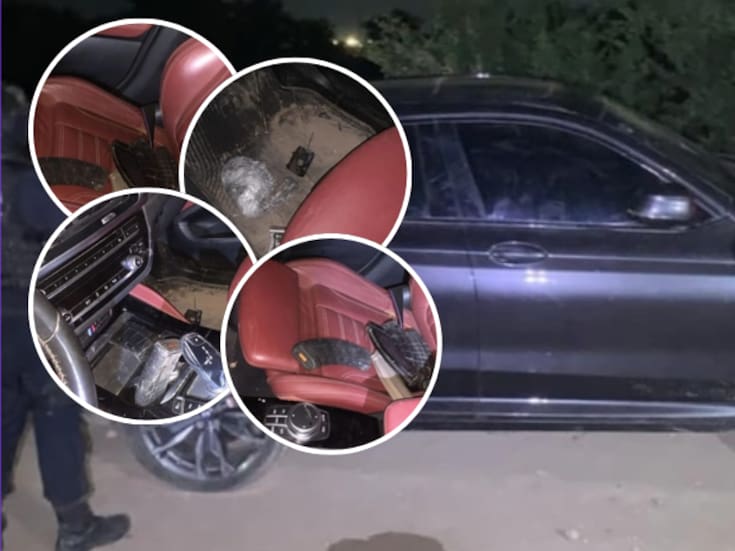 Continuan los aseguramientos de armamento en Sinaloa, encuentran una camioneta BMW con cargadores de arma larga y presunta droga
