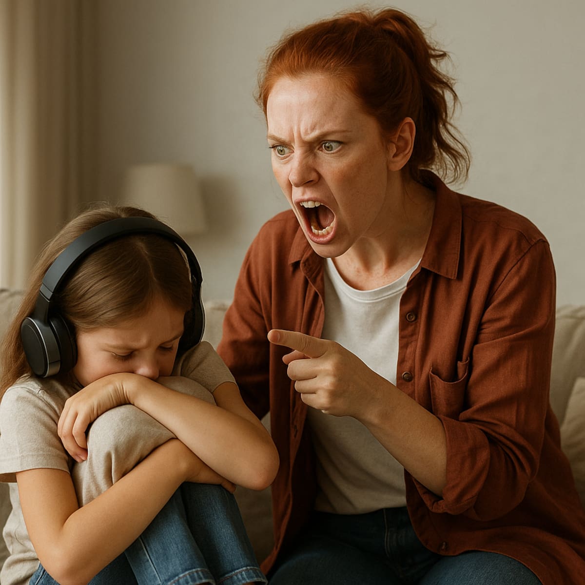 Madre furiosa. (IA de ChatGPT)