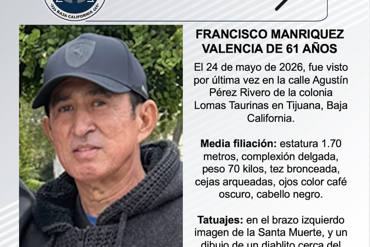 Se busca Francisco Manriquez Valencia de 61 años de edad