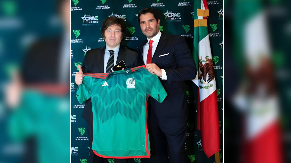 Javier Milei y Eduardo Verástegui serán dos de los 30 conferencistas que participarán en el foro de ultraderecha en México. | Twitter@EVerastegui