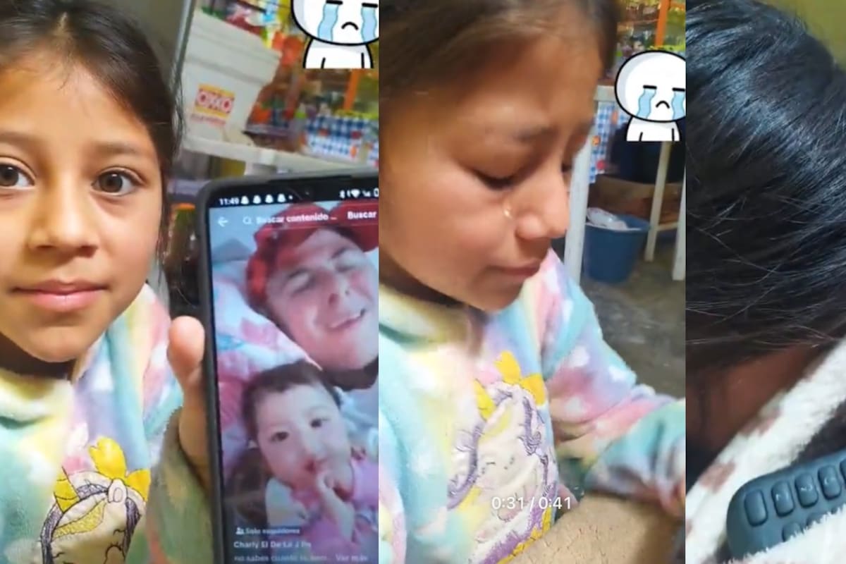 Niña rompe en llanto al ver que su papá presume momentos con su hija de otra familia