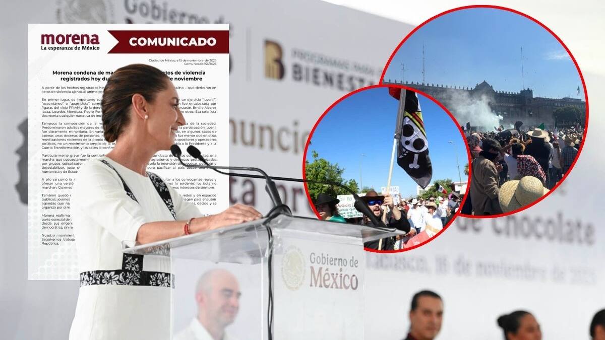 Morena sostiene que la protesta de la “Generación Z” no fue representada por jóvenes: “predominaron adultos mayores de 40 años de sectores privilegiados”, indicó el partido