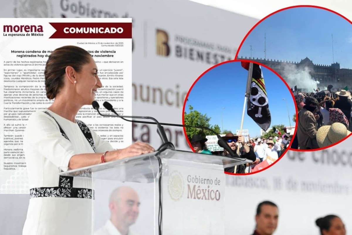 Morena sostiene que la protesta de la “Generación Z” no fue representada por jóvenes: “predominaron adultos mayores de 40 años de sectores privilegiados”, indicó el partido