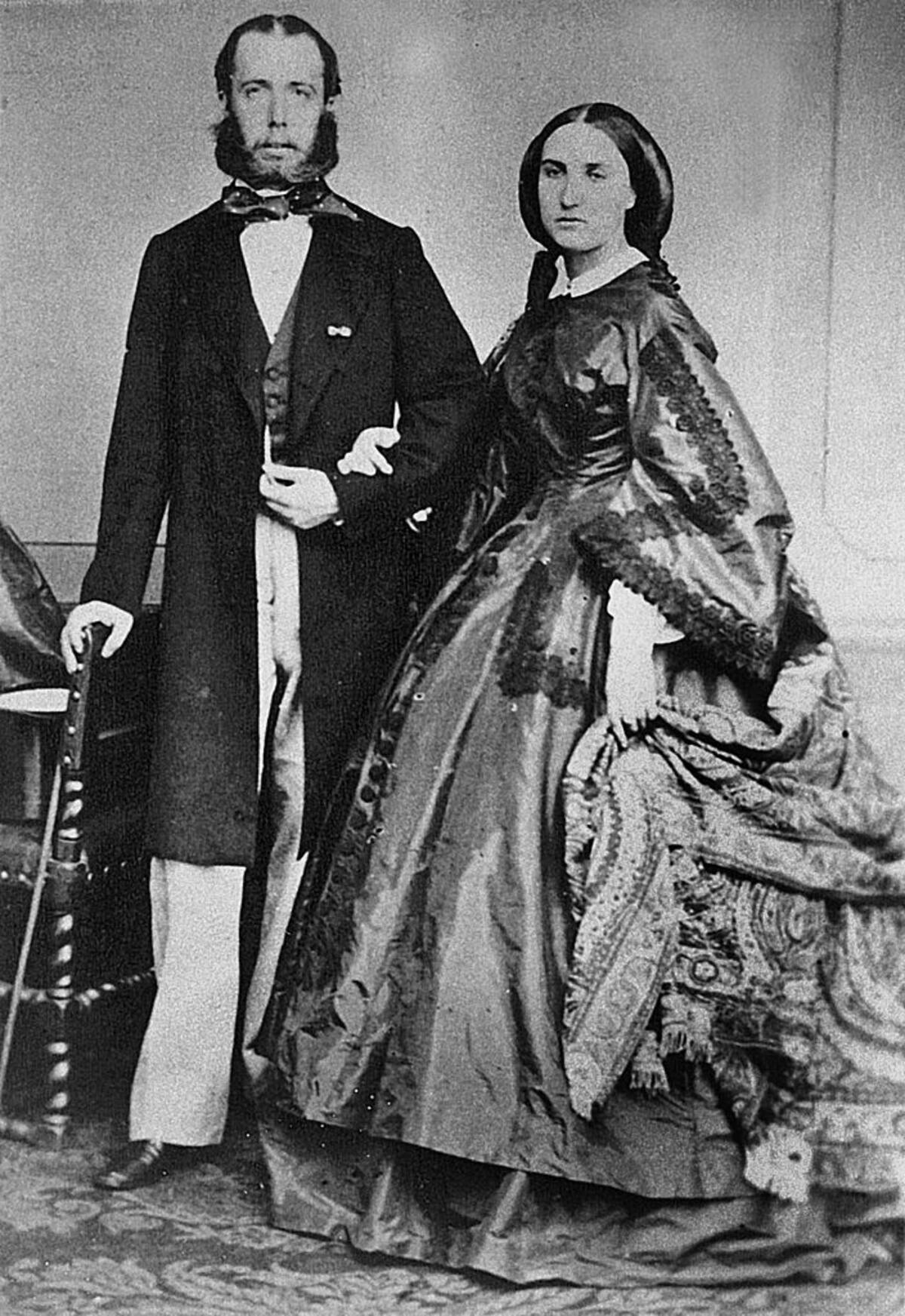 UNSPECIFIED - NOVEMBER 22: emperor Maximilian of Mexico (Ferdinand-Joseph of Habsbourg) and his wife empress Carlota of Saxe-Coburg-Gotha and of Belgium, here photographed c.1864 (Photo by Apic/Getty Images)
