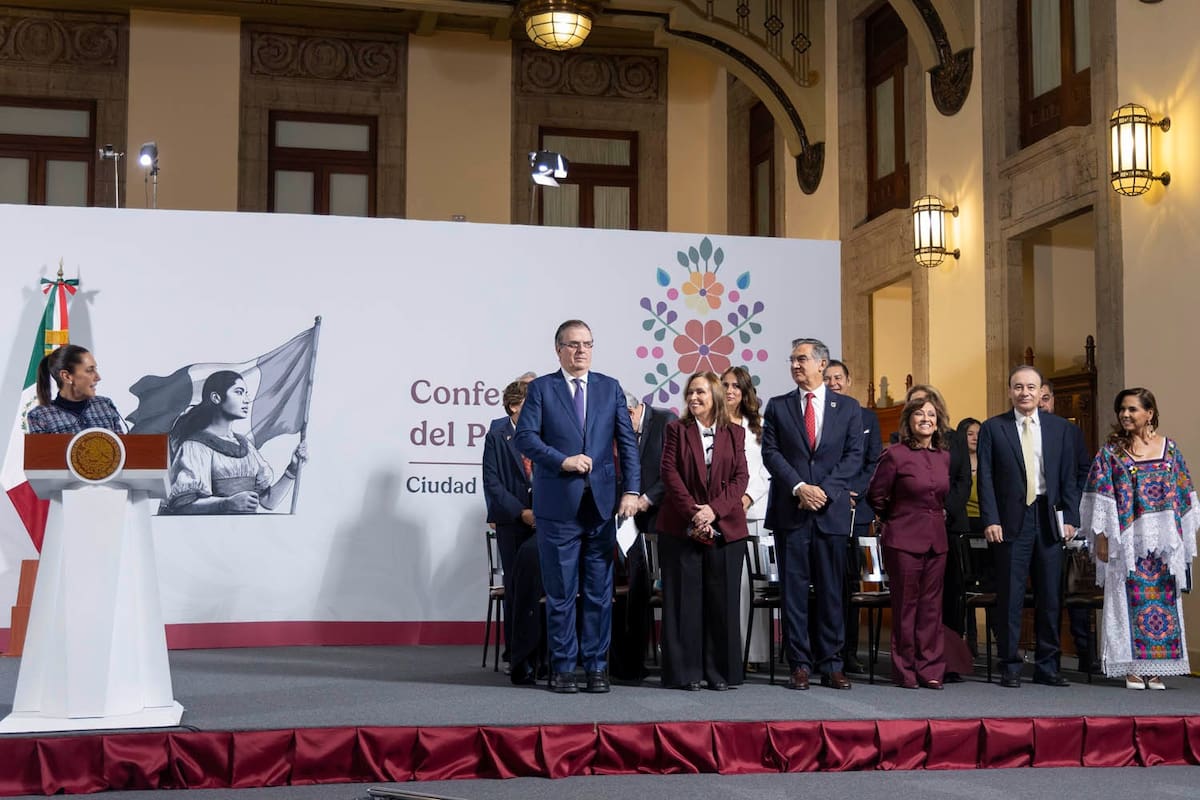 Claudia Sheinbaum en la "Conferencia del Pueblo" del 26 de junio del 2025. | Crédito: Presidencia
