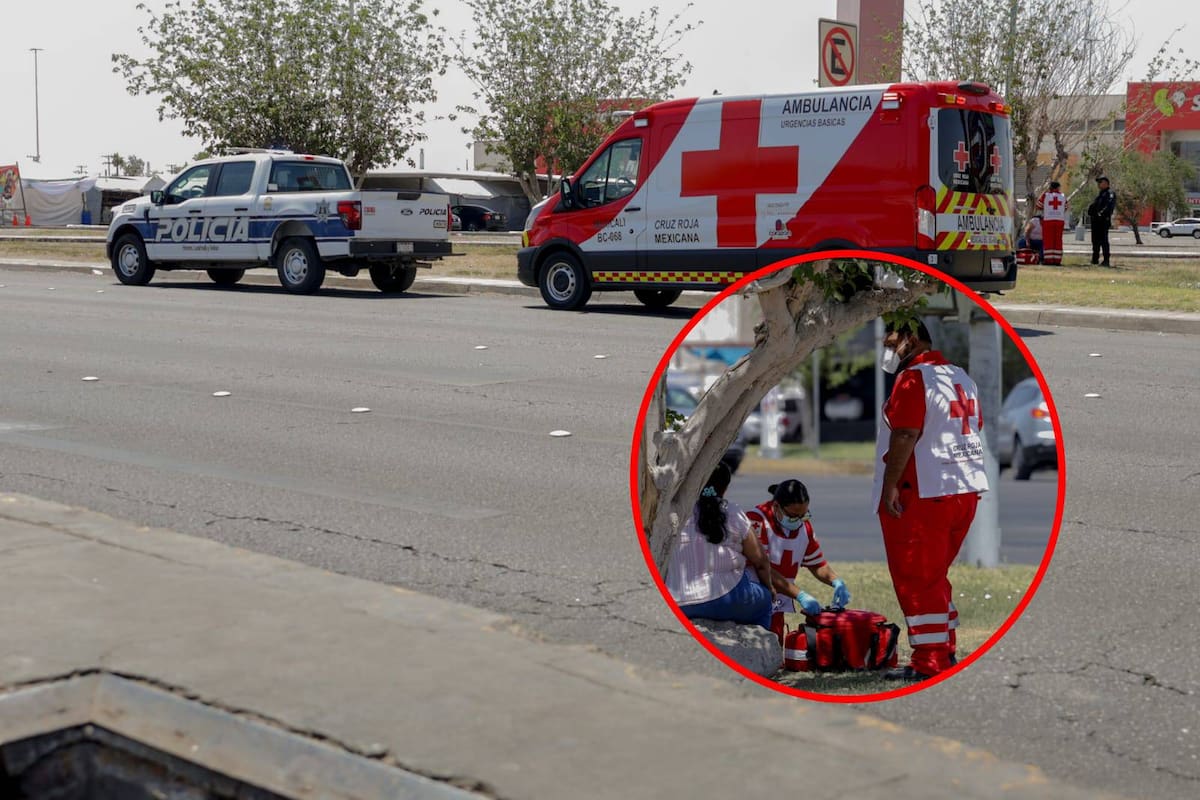 Mujer lesionada tras caer dentro de registro de cableado