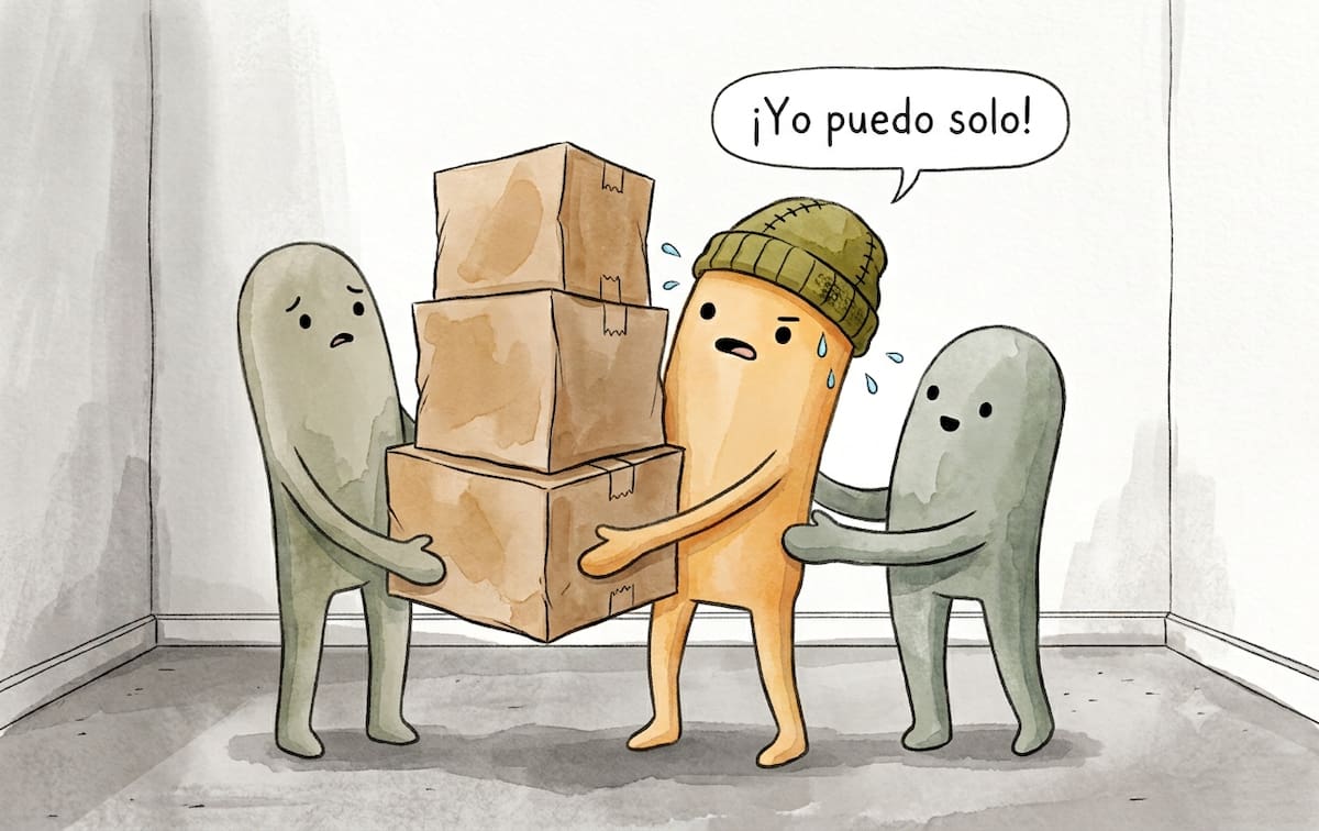 Permitir que otros ayuden no es una señal de debilidad; también puede ser una forma de construir relaciones más sanas y aliviar la carga emocional. Foto: Generada con IA