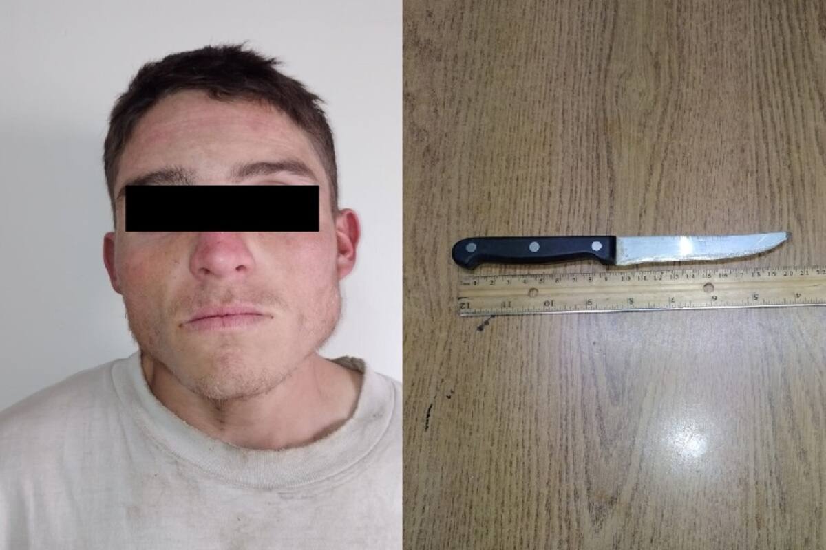Hombre es arrestado con cuchillo, lo relacionan a robos