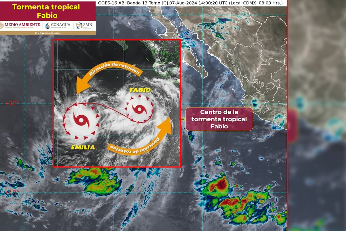 ¿El Efecto Fujiwhara sería peligroso en México? Esto puede ocurrir si se juntan ciclones, advierte Conagua