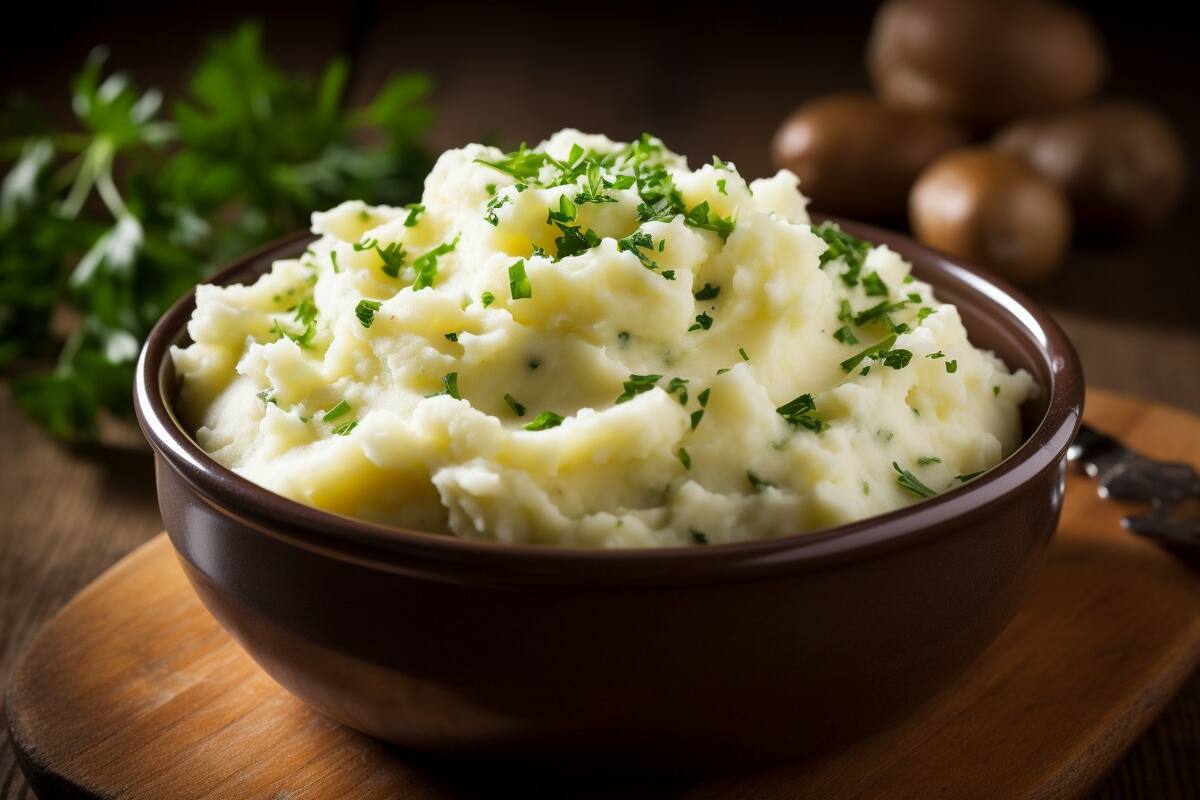 Puré de papa para Navidad con un toque diferente