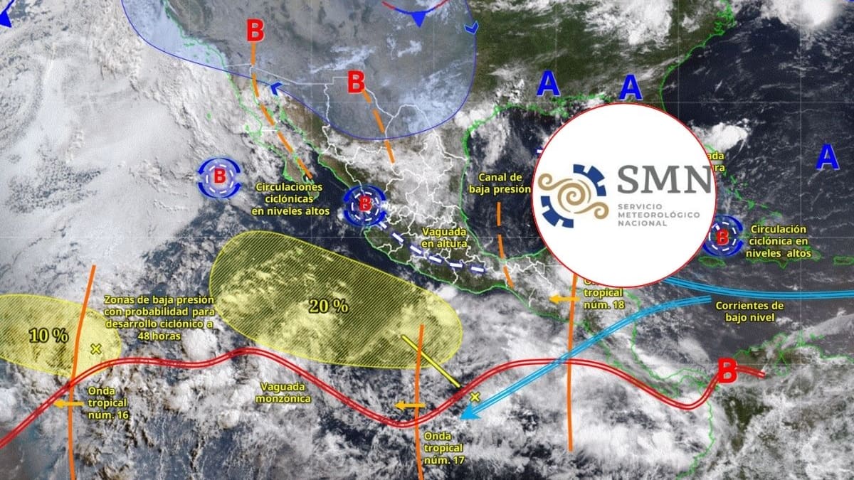 SMN alerta por fuertes lluvias de hasta 150 mm, tormentas eléctricas y granizo: estos estados serán afectados del 12 al 15 de julio