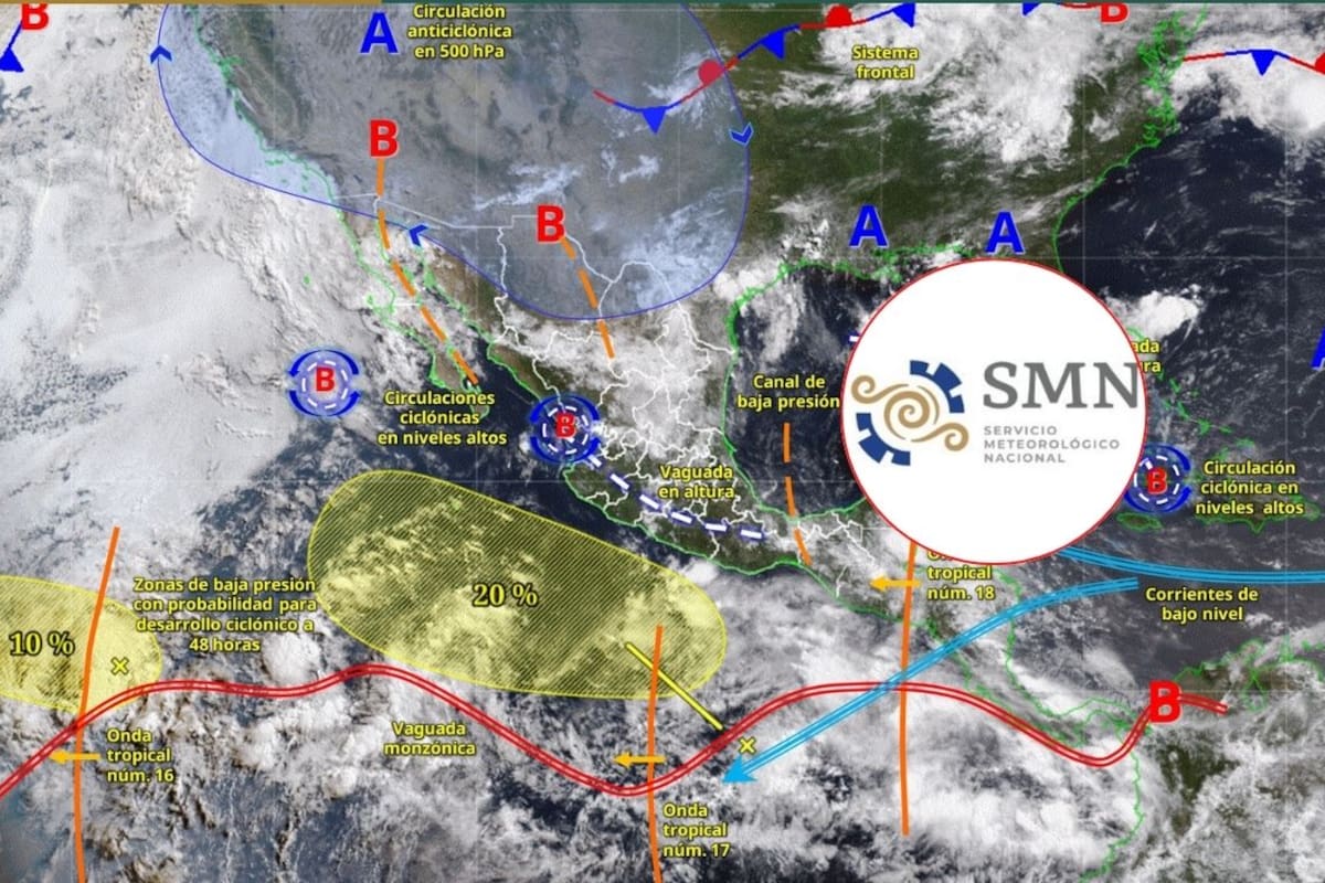 SMN alerta por fuertes lluvias de hasta 150 mm, tormentas eléctricas y granizo: estos estados serán afectados del 12 al 15 de julio