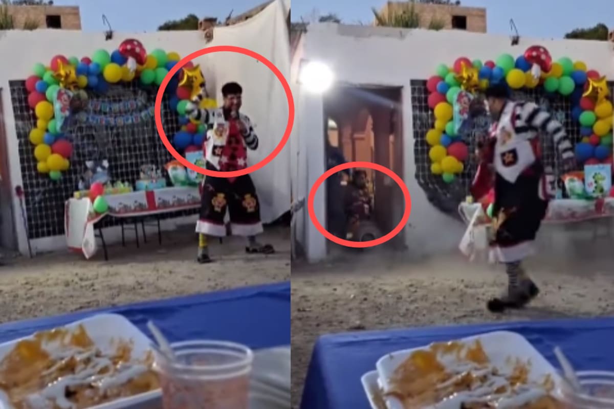 “Lo peor es que de fondo tenían ‘Corre, Pocoyó’.”: payaso amenizaba un cumpleaños cuando un niño tiró un tanque de gas y provocó que todos salieran corriendo