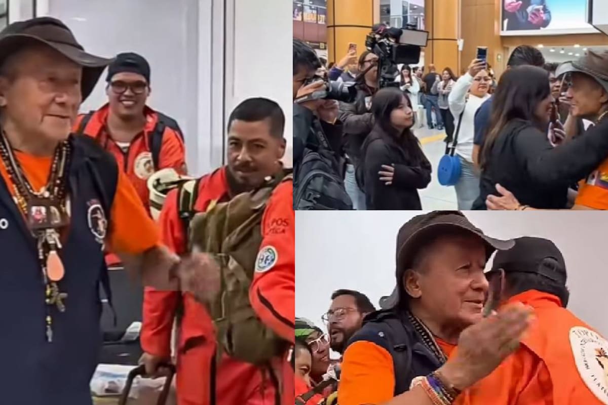 El “Topo Mayor” regresa a México con el grupo de rescatistas Topos Azteca, luego de permanecer 2 meses apoyando a Venezuela y Colombia