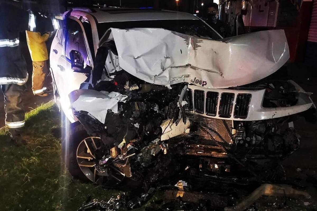 Pareja no es perseguida cuando chocó en la Industrial