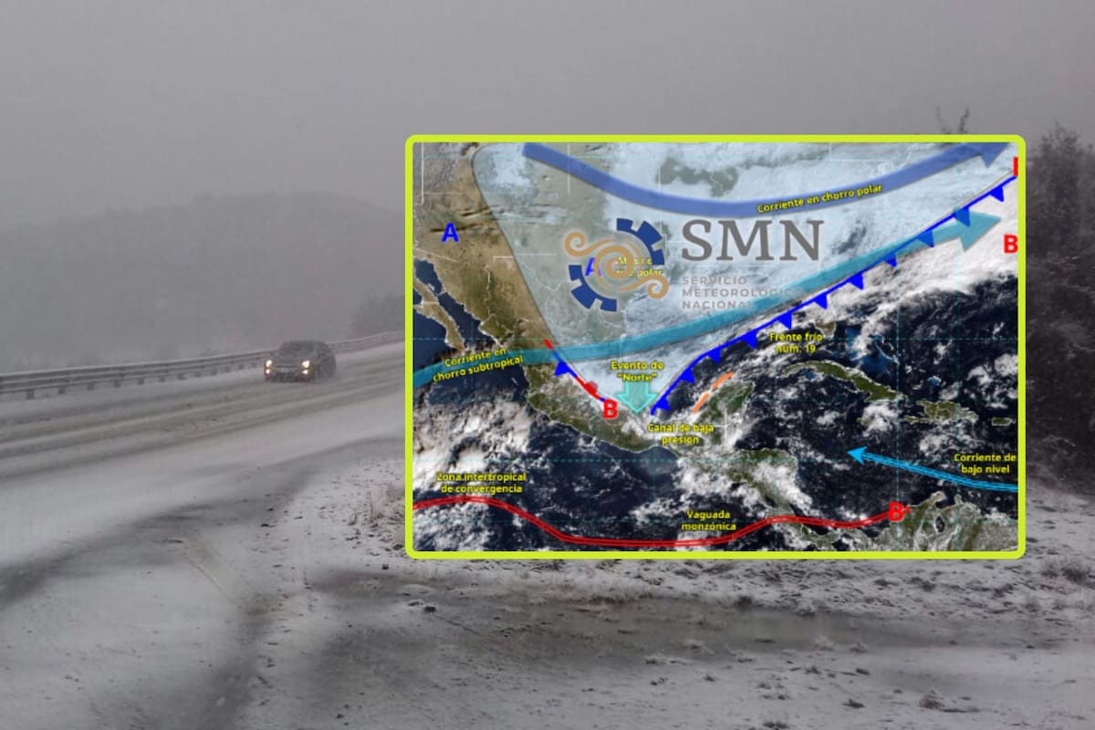 Frente frío 19 estacionario ‘enfriará’ estas ciudades mañana miércoles y jueves; habrá chubascos, heladas y viento del norte con rachas de hasta 70 km/h