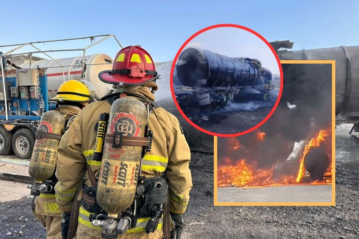 Explosión e incendio de pipa con combustible en Querétaro deja dos heridos graves