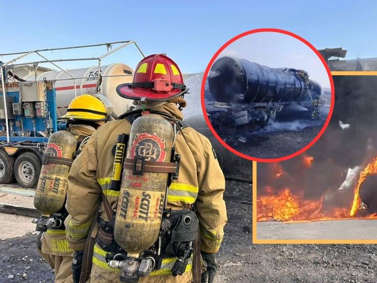 Explosión e incendio de pipa con combustible en Querétaro deja dos heridos graves