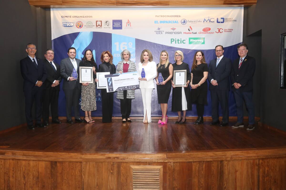 Reconocen su labor altruista con Premio Sonora a la Filantropía