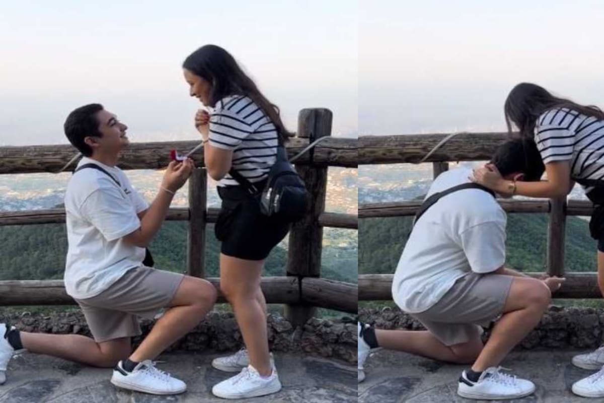 VIDEO: Propuesta de matrimonio en Nuevo León termina mal; anillo cae al vacío