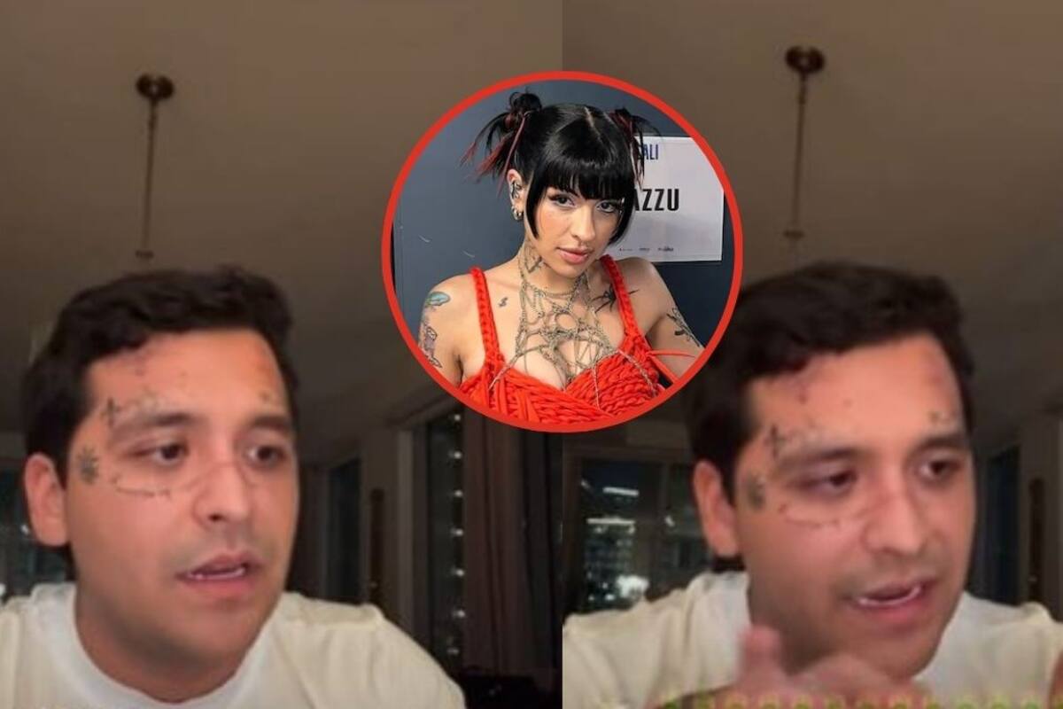 Christian Nodal confunde el nombre de su esposa en plena transmisión en vivo